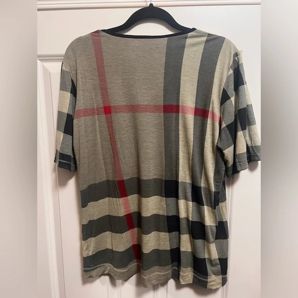 Authentic Burberry Nova Check Reversible Tshirt- L/XL - Picture 7 of 14